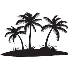 Palm trees on an island