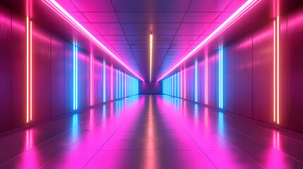 purple light tunnel