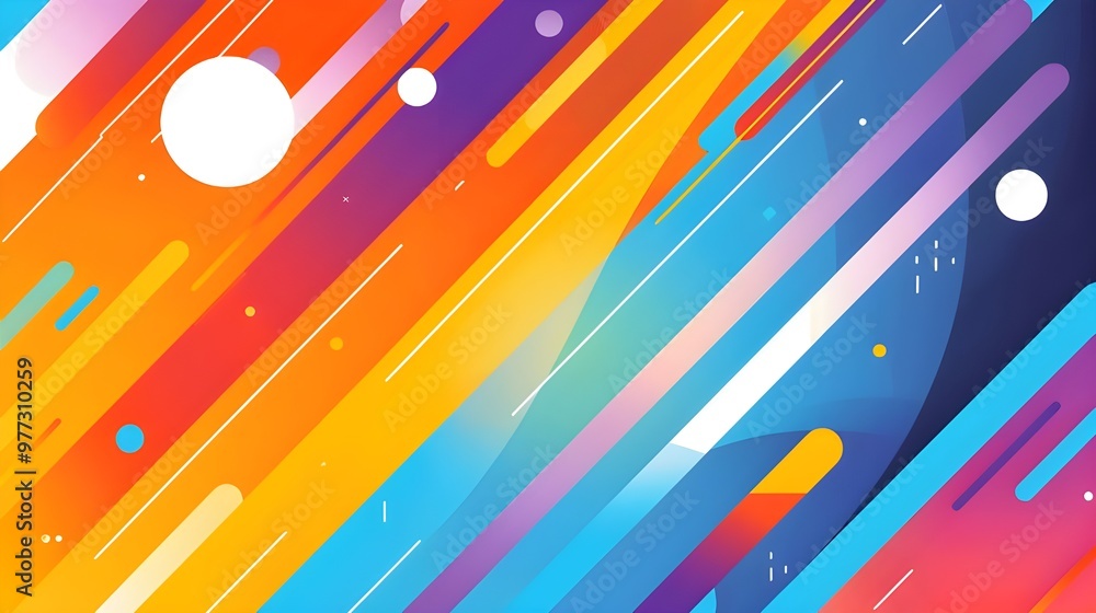 Poster dynamic abstract lines: a vibrant and energetic abstract design featuring bold, diagonal lines in a 