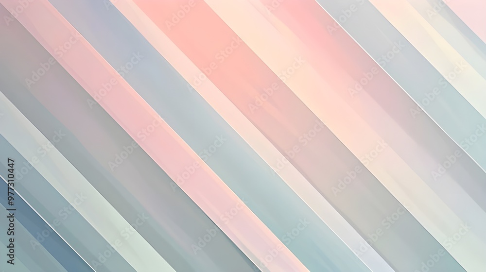 Poster pastel diagonal stripes: a delicate and ethereal abstract background featuring soft pastel hues in a