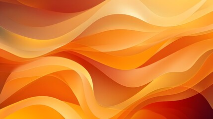 Abstract orange wallpaper with wavy lines, golden hue, and dynamic energy