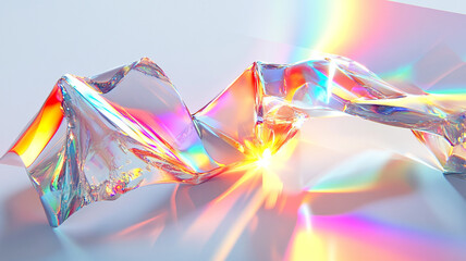 Abstract rainbow white background design, 3d rendering	
