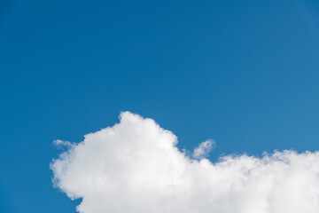 White clouds on clear sky