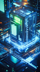 Obraz premium Abstract digital business charts and graphs. Digital business concept.