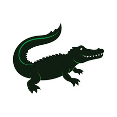 Naklejka premium crocodile vector silhouette without background