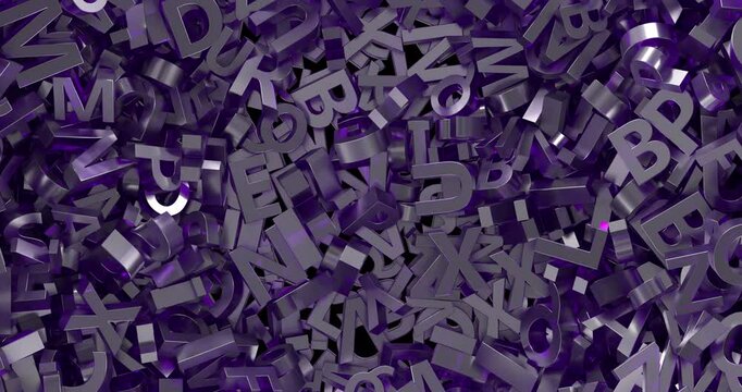 3D Letters On Alpha Channel