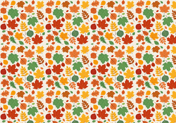 Autumn leaves pattern on light background
