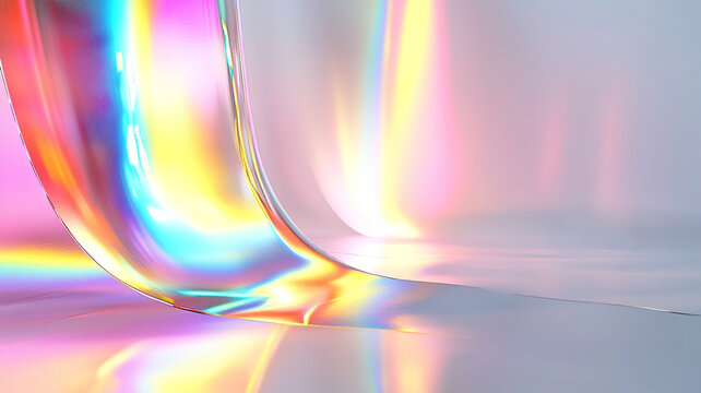 Abstract rainbow white background design, 3d rendering	
