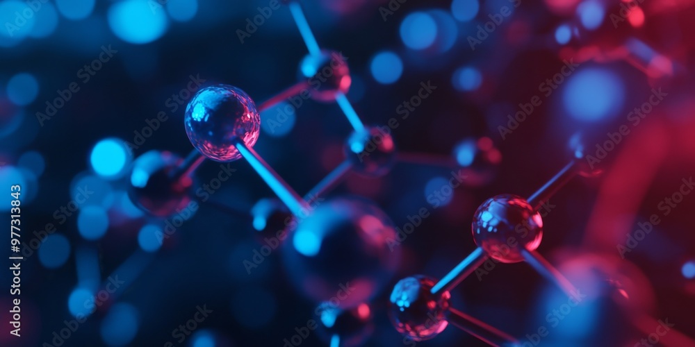 Poster abstract molecular structure background