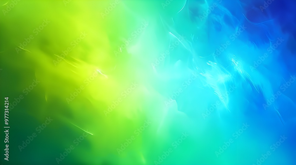 Poster vibrant gradient background with a smooth transition from green to blue