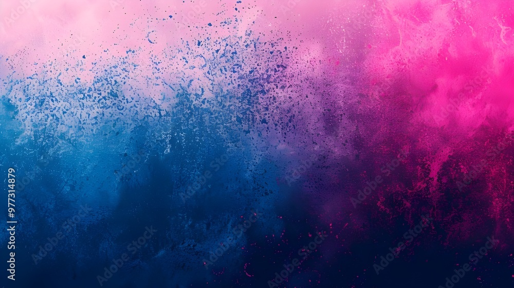 Poster a vibrant abstract background with a gradient transition from blue to pink, featuring swirling color