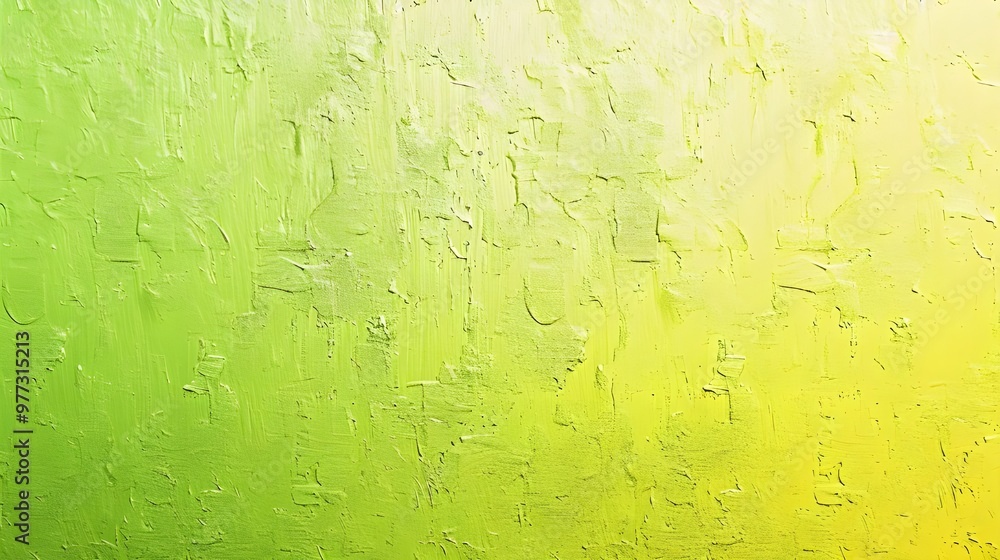 Poster a vibrant green and yellow gradient background with raindrops creating a textured effect