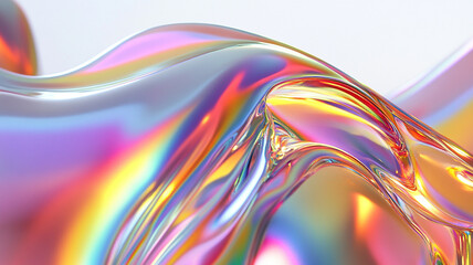 Abstract rainbow white background design, 3d rendering	