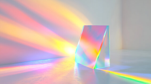 Abstract rainbow white background design, 3d rendering	

