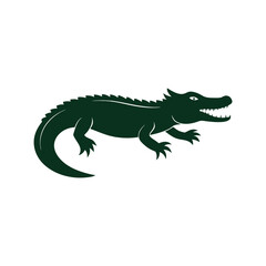 Obraz premium crocodile vector silhouette without background