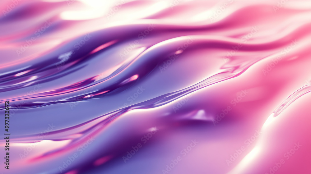 Poster abstract pink and purple wavy texture with smooth, fluid shapes creating a serene and elegant backgr
