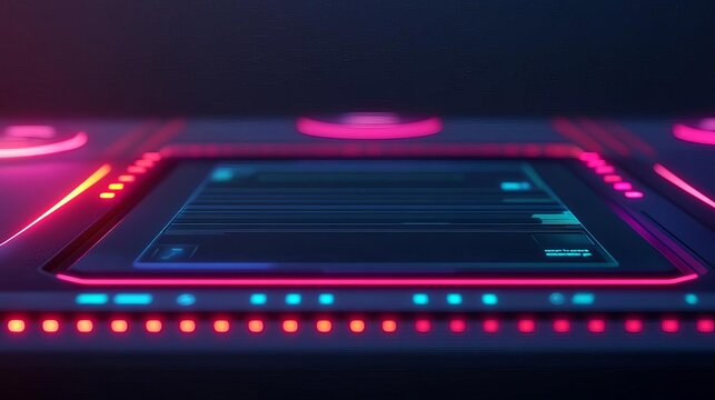 Interactive UI style guide creation, glowing holograms, modern design vibes