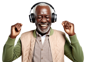 PNG Listening to music headphones headset adult.