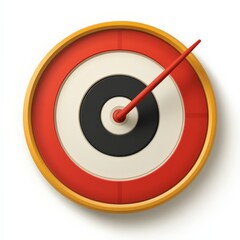 Bullseye!: A striking, retro-styled bullseye with a prominent red arrow hitting the center, symbolizing precision, accuracy, and hitting your goals.  