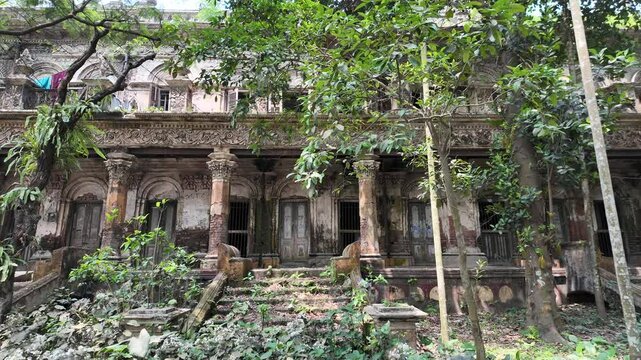 Old heritage house at Pakutia Zamindar Bari, Dhaka, Nagarpur, Bangladesh