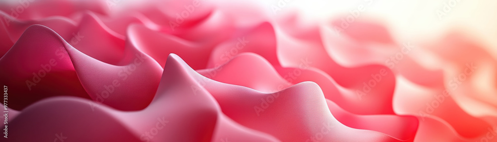 Poster soft pink abstract layers with gentle curves and smooth textures, creating a calming and serene visu