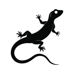 Naklejka premium lizard vector silhouette without background