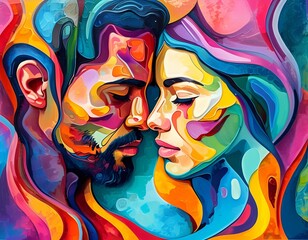 Obraz premium interracial couple