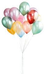 Obraz premium PNG Colorful balloons on white background