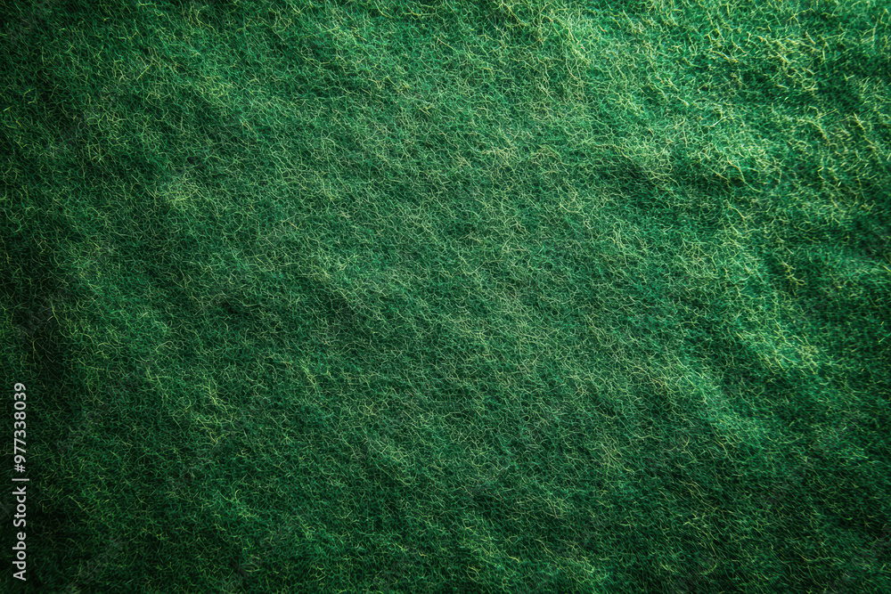 Poster close-up texture of green wool fabric. abstract background with intricate patterns and fibers, provi