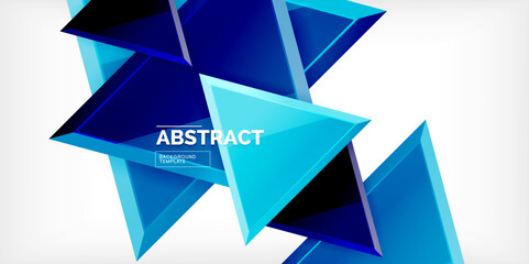 Abstract background - glossy triangles. Vector Illustration For Wallpaper, Banner, Background, Card, Book Illustration, landing page