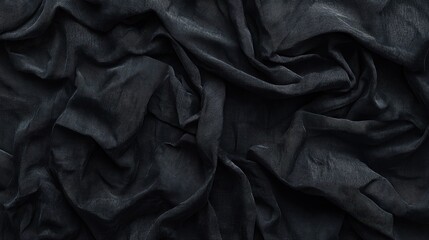 Fototapeta premium A black fabric with a pattern of zigzags