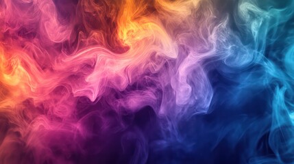 Smoke art in digital designs, where swirling plumes of smoke merge with modern graphics to create futuristic compositions.