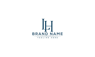 Logo design letter LH . Elegant modern. Vector template.