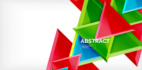 Triangle glass shapes geometric abstract background. Vector Illustration For Wallpaper, Banner, Background, Card, Book Illustration, landing page