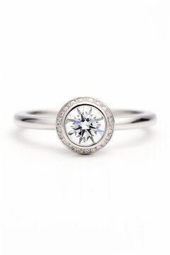 A stylish ring with a small diamond in the center.