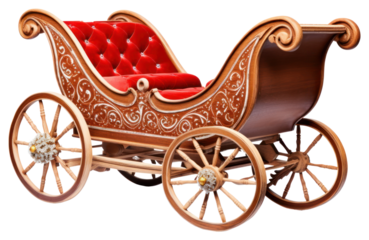 Christmas sleigh carriage vehicle wheel.