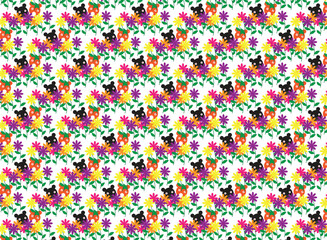  flower garden and bear