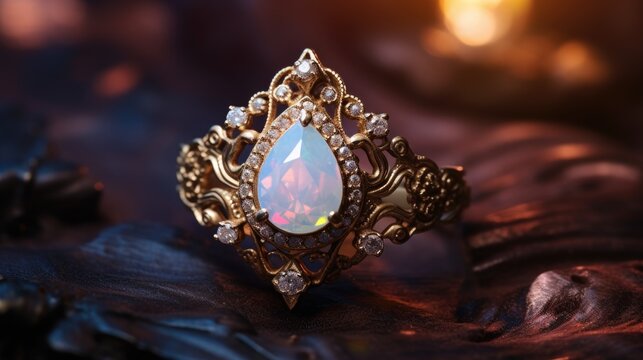 The Elegant Fire Opal Ring