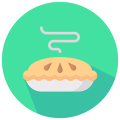pie round flat vector icon
