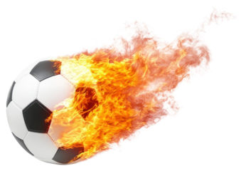 PNG Soccer ball on fire soccer sports illustration.