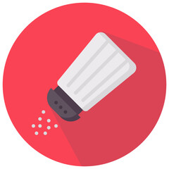 salt round flat vector icon