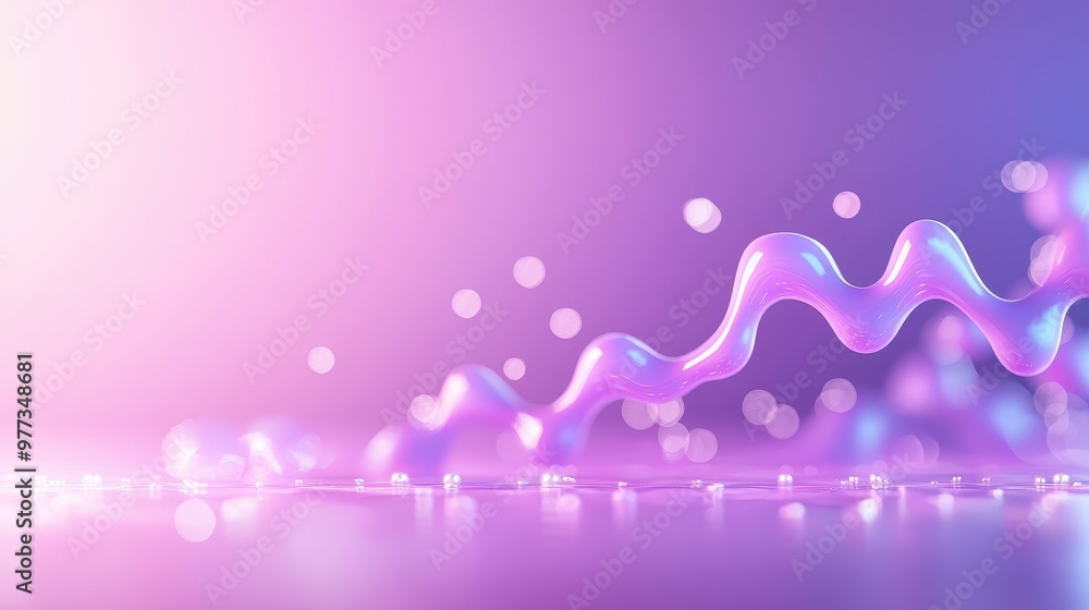 Aufkleber a mesmerizing abstract wave design in vibrant purple and pink hues, creating a sense of fluidity and