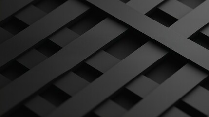 Fototapeta premium Black Interwoven Stripes Texture