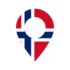 Norway flag location icon