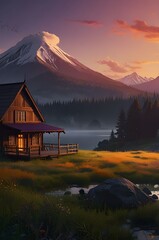 sunrise in the mountains