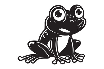 Frog Shape Silhouette Vector Artwork