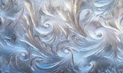 Obraz premium A window with a frosty design on it