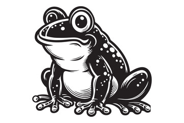 Minimalist Frog Silhouette Vector Art