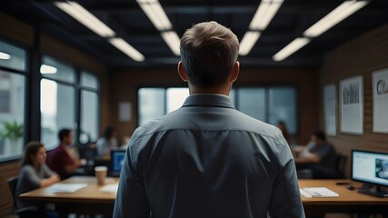 a visionary entrepreneur standing at the helm of a social entrepreneurship venture 
