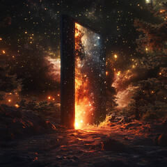 Gateway to Another Universe: Epic Rap Album Cover in 8K Resolution